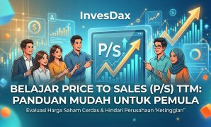 Belajar Price to Sales (P/S) Ratio untuk Investor Pemula Ilustrasi investor sedang menganalisis grafik pertumbuhan saham menggunakan metode Price to Sales Ratio TTM untuk menentukan valuasi perusahaan.